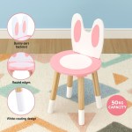 1 set of keezi kids dressing table wooden bunny pink 1 set of keezi kids dressing table wooden bunny pink
