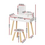 keezi kids dressing table vanity makeup chair set with mirror drawers wooden legs keezi kids dressing table vanity makeup chair set with mirror drawers wooden legs