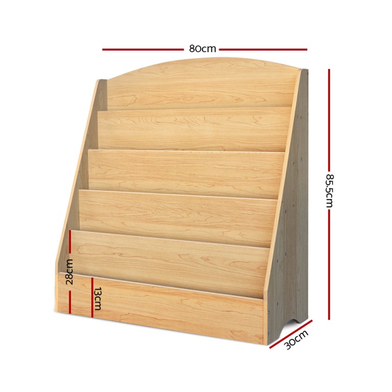 keezi 5 tiers kids bookshelf magazine shelf organiser bookcase display rack