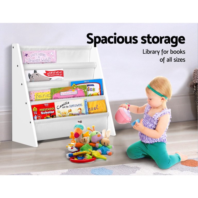 keezi 4 tiers kids bookshelf magazine shelf children bookcase rack organiser keezi 4 tiers kids bookshelf magazine shelf children bookcase rack organiser
