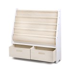 keezi 4 tiers kids bookshelf magazine rack children bookcase organiser drawer