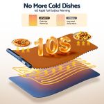 devanti food warming mat 80cm electric food warmer roll up buffet tray blue