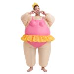 inflatable costume funny fat suit fancy dress adult party outfit pink one size inflatable costume funny fat suit fancy dress adult party outfit pink one size