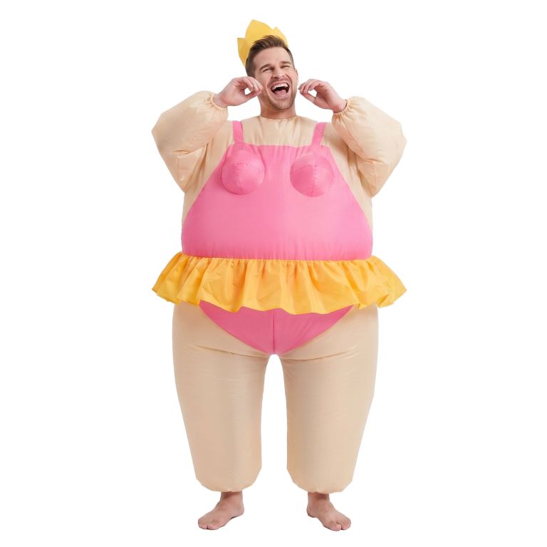 inflatable costume funny fat suit fancy dress adult party outfit pink one size inflatable costume funny fat suit fancy dress adult party outfit pink one size