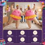 inflatable costume funny fat suit fancy dress adult party outfit pink one size inflatable costume funny fat suit fancy dress adult party outfit pink one size