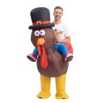 inflatable costume ride on turkey fancy dress funny party outfit brown one size inflatable costume ride on turkey fancy dress funny party outfit brown one size