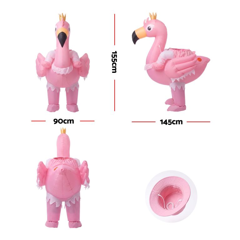 inflatable costume ride on flamingo adult party suit pink one size inflatable costume ride on flamingo adult party suit pink one size