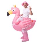 inflatable costume ride on flamingo adult party suit pink one size inflatable costume ride on flamingo adult party suit pink one size