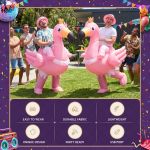 inflatable costume ride on flamingo adult party suit pink one size inflatable costume ride on flamingo adult party suit pink one size