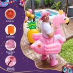 inflatable costume ride on flamingo adult party suit pink one size inflatable costume ride on flamingo adult party suit pink one size
