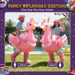 inflatable costume ride on flamingo adult party suit pink one size inflatable costume ride on flamingo adult party suit pink one size