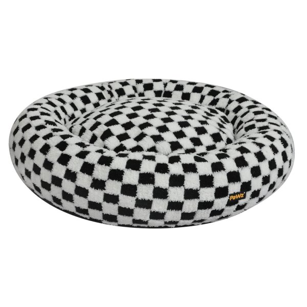 pawz circular plush dog cosy bed calming pet plush bed pawz circular plush dog cosy bed calming pet plush bed