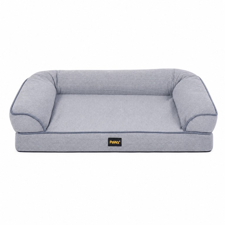 pawz cooling orthopedic dog bed waterproof lining washable memory foam grey xl