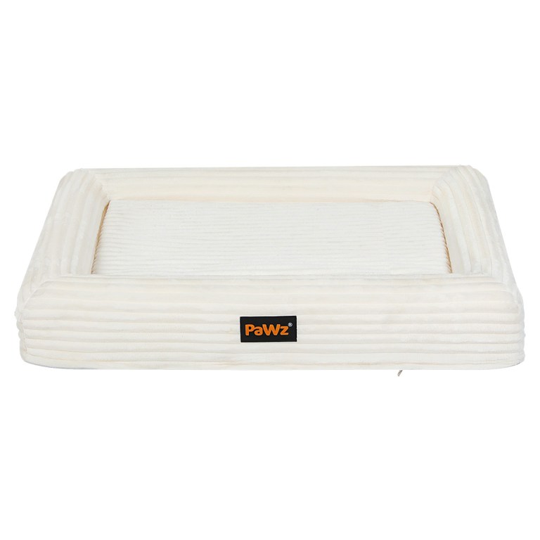 pawz xl size orthopedic dog bed with corduroy removable cover waterproof washable beige