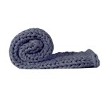 dreamz knitted weighted blanket chunky dark grey double 7kg dreamz knitted weighted blanket chunky dark grey double 7kg