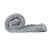 dreamz knitted weighted blanket chunky grey kids