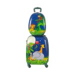bopeep 16''13'' 2pcs kids luggage set jungle