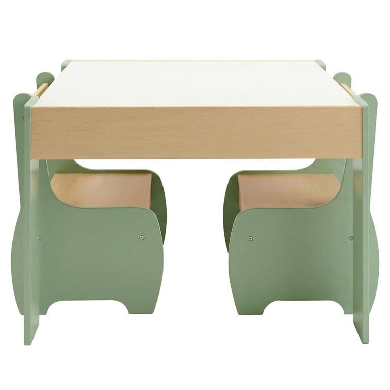 levede kids table and chairs set 3 in 1 chalkboard storage learning dining desk