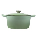 toque 4l enamel dutch oven pot in green colour