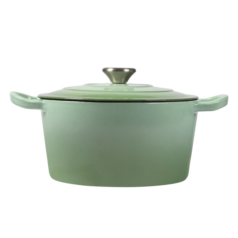 toque 4l enamel dutch oven pot in green colour
