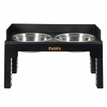 pawz elevated dog bowls pet feeder 6 height adjustable raised food water large