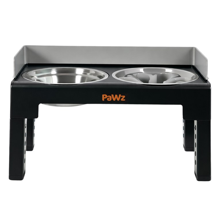 pawz elevated dog bowls pet feeder 6 height adjustable raised food water large