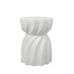 levede side table end terrazzo hourglass