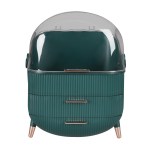 makeup storage case cosmetic organiser green