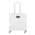 folding shopping trolley cart portable beige