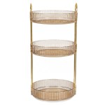 ilus 360� roating makeup organiser vanity countertop shelf cosmetic holder gold