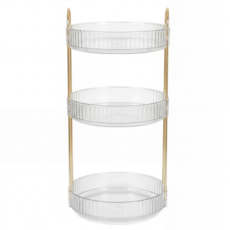 ilus 360� roating makeup organiser vanity countertop shelf cosmetic holder white