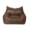 marlow bean bag chair cover pu indoor dark brown