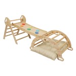 bopeep kids climbing toys sets toddler toys triangle arch climber indoor natural