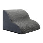 pawz 2 steps pet stairs dog ramp high density foam grey