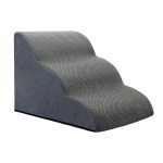 pawz 3 steps pet stairs dog ramp high density foam grey pawz 3 steps pet stairs dog ramp high density foam grey