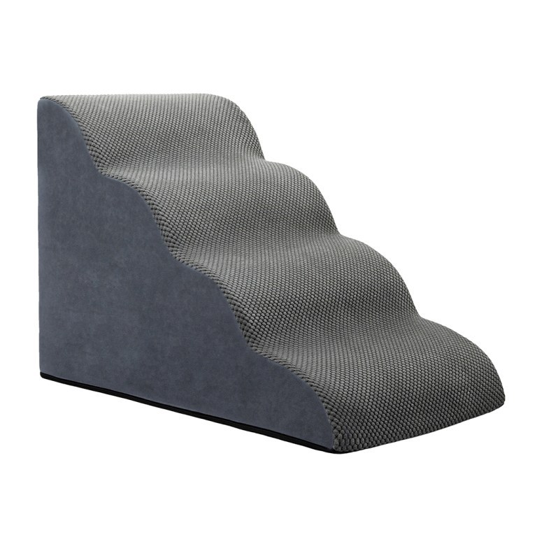 pawz 4 steps pet stairs dog ramp high density foam grey pawz 4 steps pet stairs dog ramp high density foam grey