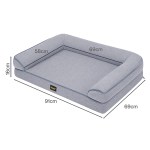 pawz cooling orthopedic dog bed waterproof lining washable memory foam grey m