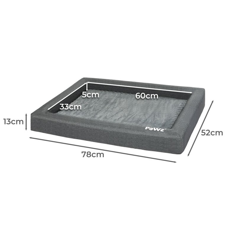 pawz memory foam pet bed calming dog m medium