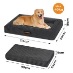 pawz xxl size orthopedic dog bed with corduroy removable cover waterproof washable grey pawz xxl size orthopedic dog bed with corduroy removable cover waterproof washable grey