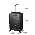 slimbridge 24" inch expandable luggage black 24 inch
