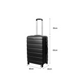 slimbridge 24" luggage case suitcase black 24 inch slimbridge 24" luggage case suitcase black 24 inch