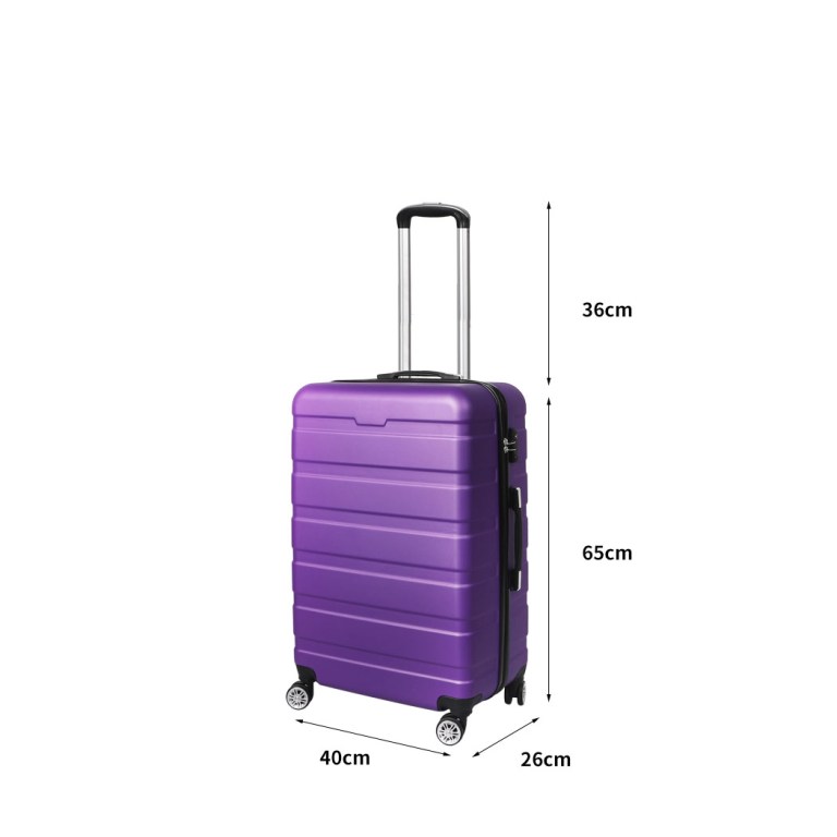 slimbridge 24" luggage case suitcase purple 24 inch