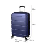 slimbridge 28" inch expandable luggage navy 28 inch