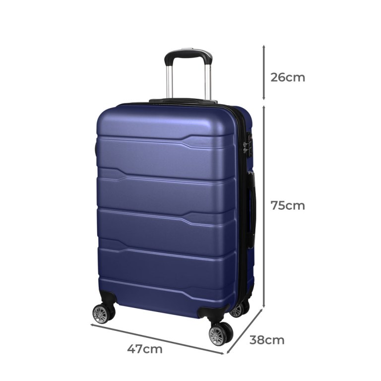 slimbridge 28" inch expandable luggage navy 28 inch