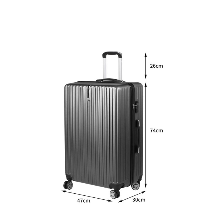 slimbridge 28" inch luggage suitcase grey 28 inch slimbridge 28" inch luggage suitcase grey 28 inch