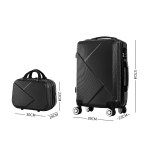 slimbridge 2pcs 20"travel luggage set black slimbridge 2pcs 20"travel luggage set black