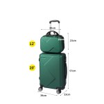 slimbridge 2pcs 20"travel luggage set green slimbridge 2pcs 20"travel luggage set green
