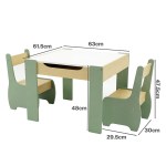 levede kids table and chairs set 3 in 1 chalkboard storage learning dining desk