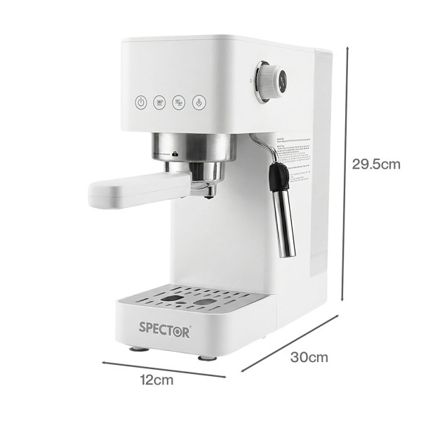 spector espresso coffee machine maker 20 bar milk frother cappuccino latte cafe