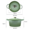toque 4l enamel dutch oven pot in green colour toque 4l enamel dutch oven pot in green colour